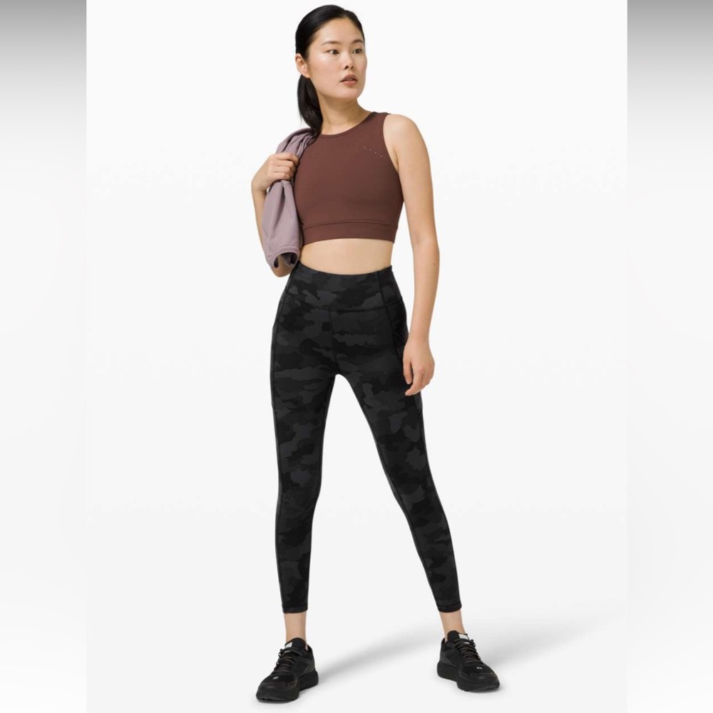 NWT Lululemon Invigorate High-Rise Crop 23" in Camo